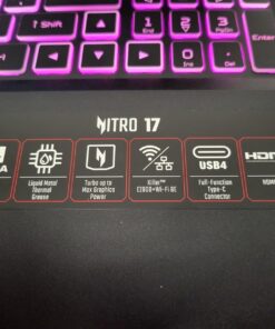 Acer Nitro 17 Gaming Laptop | AMD Ryzen 7 7840HS Octa-Core CPU | NVIDIA GeForce RTX 4060 Laptop GPU | 17.3" QHD 165Hz IPS Display | 1TB Gen 4 SSD | Wi-Fi 6E | RGB Backlit KB | AN17-41-R7G3, Black R7 7840HS / RTX4060 74 71F6sajPiCL