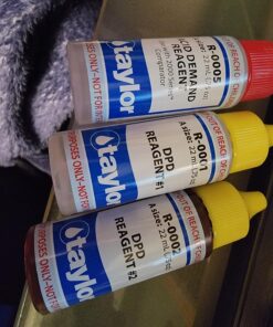 Taylor K-2005 Complete DPD High Range, 9-in-1 Pool & Spa Test Kit for Free & Total Chlorine, Bromine, pH, Acid & Base Demand, Total Alkalinity, Calcium Hardness, Cyanuric Acid | Made in The USA 22 71F70tBlRaL