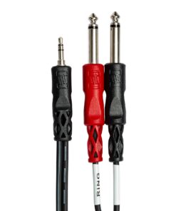Hosa CMP-159 3.5 mm TRS to Dual 1/4" TS Stereo Breakout Cable, 9 Feet (5-Pack) 5-Pack 7 71F82moSoML