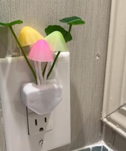 Rienar Sensor Led Night Light, Color Changing Plug-in LED Mushroom Dream Bed Lamp 46 71F89uzWZHL