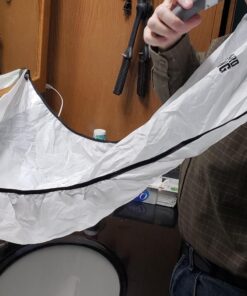 Beard King Beard Bib Apron - Christmas Gifts & Stocking Stuffers for Dad - As Seen on Shark Tank - Men's Hair Catcher for Shaving - Grooming Accessories - Packing Pouchl, White White (Deluxe Version) 29 71F8JhSVA0L