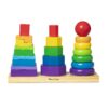 Melissa & Doug Geometric Stacker - Wooden Educational Toy - Shape Sorter And Stacking Toy, Stacking Tower Toy For Babies, Toddlers And Kids Ages 2+, Multicolor, Playsets 3 71F8vBAltJL