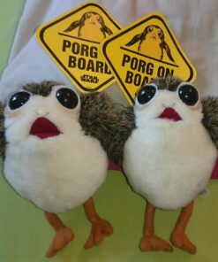 Star Wars The Last Jedi Porg on Board Figure Suction Cup Plush - White and Brown 23 71F9rqqX2AL