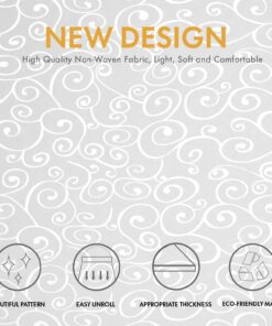 Alternative view of HEALON White Wedding Aisle Runner (100 Feet x 3 Feet) — Includes Pull String for Indoor or Outdoor Weddings, Prom and Parties (Wave) Wave 100ft*3ft