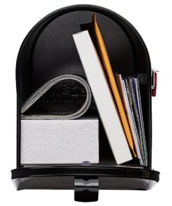 Gibraltar Mailboxes Elite Medium Capacity Galvanized Steel Black, Post-Mount Mailbox, E1100B00 20 71FAjIUrGDL