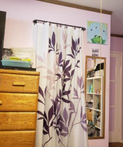 InterDesign Shower Curtain, Leaves, Purple 27 71FBQDuWGTL