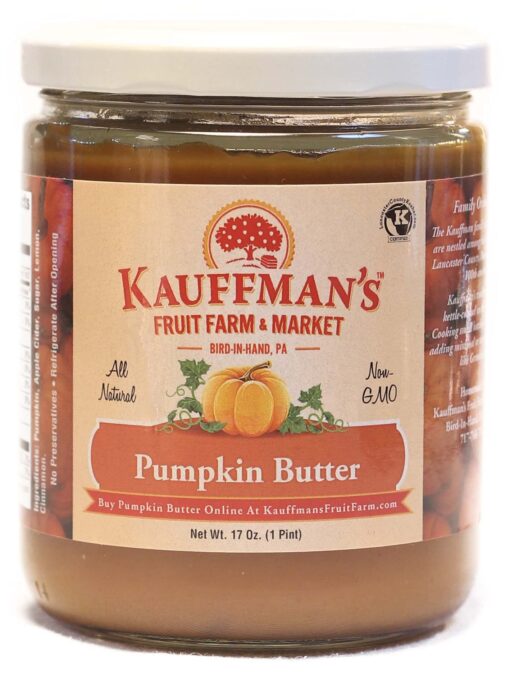 Kauffmans Fruit Farm Homemade Pumpkin Butter with Sugar, 17 Oz. Jar (Pack of 2)