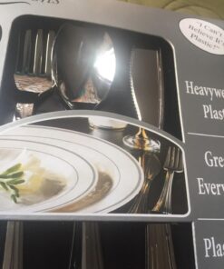 Reflections Plastic Silverware, 160 Pieces 23 71FCqRgIbNL