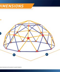 Alternative view of EASY OUTDOOR Space Dome Climber – Rust and UV Resistant Steel – 1000 lb. Capacity – for Kids Ages 3 to 9