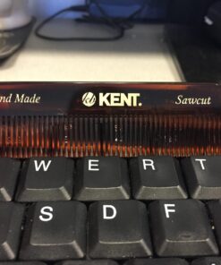 Kent A FOT Handmade All Fine Tooth Saw Cut Beard Comb - Pocket and Travel Comb - Styling Comb or Wet Comb for Fine or Thinning Hair, Beard Care, and Hair Care for the Essential Kent Beard Kit 1 Pack Tortoiseshell 39 71FE4hm2jL
