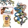 ValeforToy Rubber Snake,14 Inch Snake Toy Set(6 Pack),Super Stretches Material TPR, Realistic Fake Snake Figure Keep Bird Away Bathtub Garden Rainforest Reptile Toy