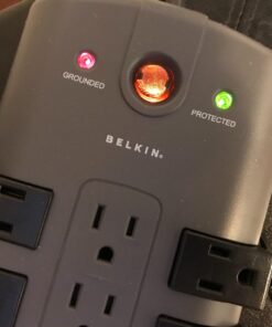 Belkin Surge Protector Power Strip w/ 8 Rotating & 4 Standard Outlets - 8ft Sturdy Extension Cord w/ Flat Pivot Plug for Home, Office, Travel, Desktop & Charging Brick - 4320 Joules of Protection 1 Pack 45 71FEtDfWnQL