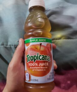Tropicana 100% Juice, Apple Juice, 10 fl oz (Pack of 24) - Real Fruit Juices, Vitamin C Rich, No Added Sugars, No Artificial Flavors 10 Fl Oz (Pack of 24) 32 71FFc7L FL
