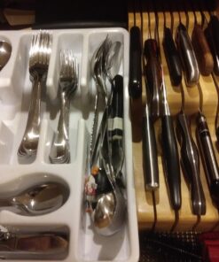 Bellemain 100% Pure Bamboo in Drawer Knife Block | Knife Drawer Organizer | Store Knives Safely with The Blades Down | Storage Solution for Your Kitchen | Knife Organizer Drawer Insert 54 71FG7WjuKiL