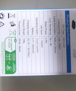 DEEPLITE LED Desk Lamp with Flexible Gooseneck 3 Level Brightness, Battery Operated Table Lamp 5W Touch Control,Compact Portable lamp for Dorm Study Office Bedroom,Eye-Caring and Energy Saving White 1 Pack 41 71FGNthfqKL