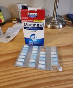 Mucinex 12 Hour 1200mg Maximum Strength Guaifenesin Chest Congestion & Mucus Relief, Guaifenesin Expectorant Aids Mucus Removal, Chest Decongestant for Adults, Dr Recommended, 42ct Tablets 42 Count (Pack of 1) Release Tablets 41 71FH Ayv tL 1