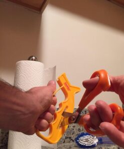 Smith’s JIFF-S 10-Sec Knife & Scissors Sharpener - Right & Left-Handed Scissors - Carbide Blades - Outdoor Sharpener for Pocket, Hunting, Fishing & Kitchen Knives - Handheld Pullover Sharpener 27 71FHQCghrL