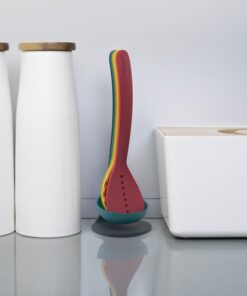 Joseph Joseph Nest Utensils Compact Stacking Kitchen Tool Set with Magnetic Storage Stand Nylon, 5-piece, Multicolored 1 EA Multicolour 15 71FHapG73AL