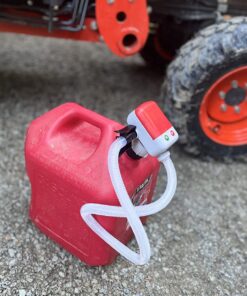 TERA PUMP 4th Gen TRFA01 Fuel Transfer Pump with Auto-Stop for Over-fill Protection (2.4 GPM) 3 Gas Can Adapters, Long Hose, Hand Fuel Pump for E15, E85, Gas, Diesel - Never Lift Heavy Gas Cans again Automatic Gas Can Pump 79 71FHifADrlL