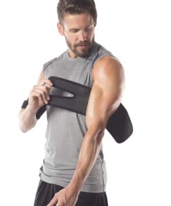 Alternative view of Sports Research Sweet Sweat Arm Trimmers for Men & Women | Increases Heat & Sweat Production to The Bicep Area Yellow Large