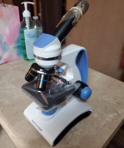 AmScope M162C-2L-PB10-WM-SP14-50P100S 40X-1000X Beginners Microscope Kit for Kids & Students w/Complete Science Accessory Kit + World of The Microscope Book 66 71FI4DTvIeL