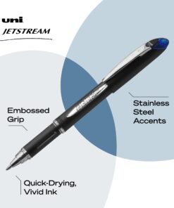 Uniball Jetstream Stick Pen 12 Pack, 1.0mm Medium Blue Pens, Wirecutter Best Pen, Ballpoint Pens, Ballpoint Ink Pens | Office Supplies, Ballpoint Pen, Colored Pens, Fine Point, Smooth Writing Pens 9 71FIFbu3ghL