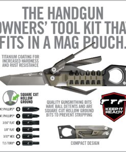 Real Avid Pistol Tool for Gun Maintenance | 19 in 1 Pistol Multitool & Handgun Utility Tool for Striker Fired & 1911 Platforms, Includes 1911 Bushing Wrench, Tanto Knife & Laser Sights Adjusters 42 71FILMste5L 1