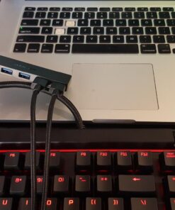 Anker 4-Port USB 3.0 Ultra Slim Data Hub for Macbook, Mac Pro/mini, iMac, Surface Pro, XPS, Notebook PC, USB Flash Drives, Mobile HDD, and More 0.7 ft USB-A 3.0 63 71FLMVd6p3L