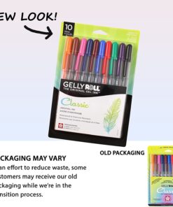 SAKURA Gelly Roll Gel Pens - Medium Point Ink Pen for Journaling, Art, or Drawing - Assorted Colored Ink - 10 Pack 10 Count (Pack of 1) 27 71FLNx5beRL