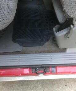 BDK M783 DuraChannel Heavy Duty Rubber Car Floor Mats Liner for Auto - All Weather 3 Piece Set Front & Rear, Fits Car Truck SUV Van, Universal Trim to Fit Black 40 71FLPmi30gL