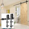 U-MAX 6.6 FT Sliding Barn Wood Door Basic Sliding Track Hardware Kit (Basic "J") 14 71FLo4GJieL