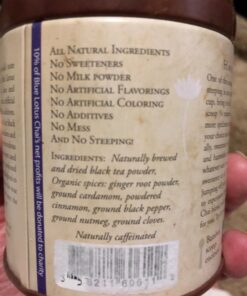 Blue Lotus Chai - Traditional Masala Chai - Makes 100 Cups - 3 Ounce Masala Spiced Chai Powder with Organic Spices - Instant Indian Tea No Steeping - No Gluten 3 Ounce (Pack of 1) 53 71FLpQJObUL