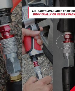 Milton S-314MKIT ColorFit Coupler & Plug Kit - (M-Style, Red) - 1/4" NPT, (14-Piece) 14 Piece 22 71FMLQvMqPL 1