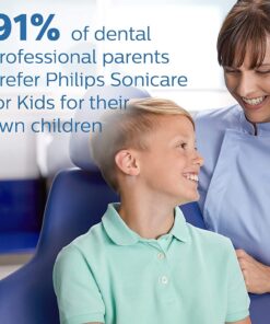 Philips Sonicare for Kids 3+ Bluetooth Connected Rechargeable Electric Power Toothbrush, Interactive for Better Brushing, Turquoise, HX6321/02 23 71FN3Q9ephL