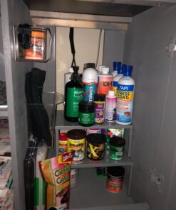 SimpleHouseware Expandable Stackable Kitchen Cabinet and Counter Shelf Organizer, Silver Metal Top 45 71FNZfKH4XL