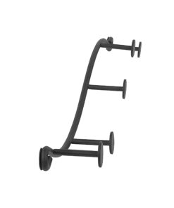 Spectrum Diversified Sweep Wall Hook Rack, 5 Hook Single Rack, Black Set of 1 Wall Mount 5 Hook Rack 24 71FOV39cvGL
