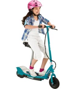 Razor E200S Electric Scooter for Kids Ages 13+ - 8" Pneumatic Tires, 200-Watt Motor, Up to 12 mph and 40 min of Ride Time, for Riders up to 154 lbs Teal 12 71FOcWxzA6L