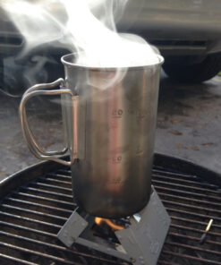 Esbit Ultralight Folding Pocket Stove with Six 14g Solid Fuel Tablets steel, Small - Original 59 71FP31CqeL