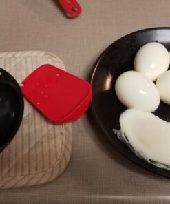 Hamilton Beach Electric Hard Boiled Egg Cooker, 3-in-1: Boiled Egg Cooker, Poacher & Omelet Maker, Can Hold 7 Eggs, Black with Silver Knob (25500) 54 71FQElnFClL