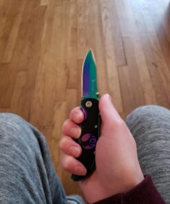 Wild Turkey Handmade Rainbow Frame with Black Overlay with Elk Cutout Knife Original version 47 71FQtfIbDJL