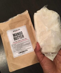 Better Shea Butter Raw Mango Butter - 100% Natural Mango Seed Butter - Skin and Hair Moisturizer - Use with Shea in DIY Whipped Body Butter, Mango Body Lotion, Lip Gloss and Soap Making, 8 oz Block Bar 8 Ounce (Pack of 1) 36 71FSBNt9P1L