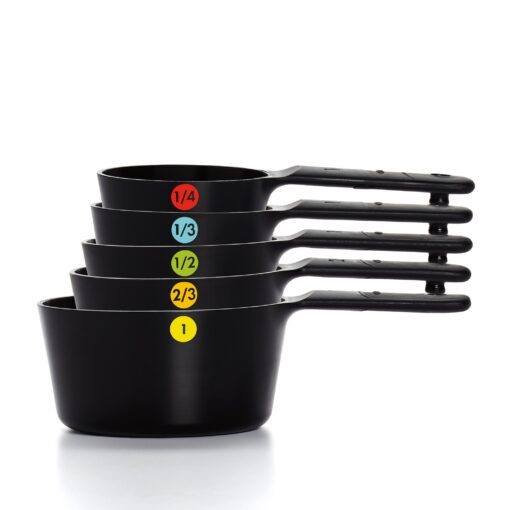 OXO Good Grips 6- Piece Plastic Measuring Cups, Black