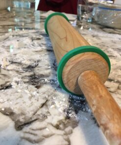 Regency Wraps Evendough Bands, Rolling Pin Rings for Rolling Dough to Precise Thickness for Pizza, Pies, Pastries, Pasta, Set of 4 sizes, Pack of 1 18 71FSdZxR40L