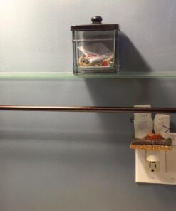 Organize It All Oil Rubbed Glass Shelf with Towel Bar, Bronze 21 71FT1QPktFL