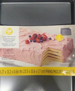 Wilton Easy Layers Sheet Cake Pan, 2-Piece Set, Rectangle Steel Sheet Pan 40 71FTYq87DdL