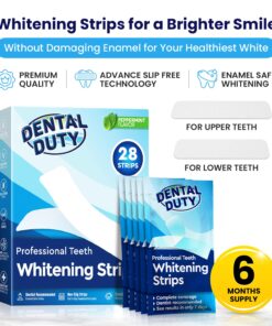 Dental Duty Sensitive Teeth Whitening Strips – Professional Vegan Stain Remover White Strips for Sensitive Teeth for Coffee & Tea Stains – Get A Lighter Shade After One Application – 28 Strips 26 71FTsx1b4RL
