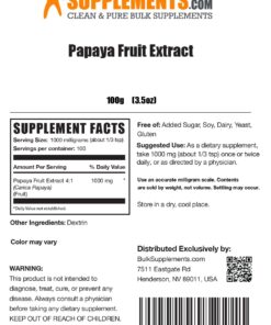 BULKSUPPLEMENTS.COM Papaya Fruit Extract Powder - from Carica Papaya, Papaya Extract - for Digestive & Skin Support, Papaya Powder - 1000mg per Serving, 100g (3.5 oz), Pack of 1 3.5 Ounce (Pack of 1) 8 71FU8AfXXXL