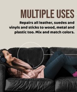 MastaPlasta Original Self-Adhesive Leather Repair Patch - Dark Brown 11" x 8" (28 x 20 cm), Instant Upholstery-Quality Scratch & Tear Repair for Sofas, Car Interiors, Bags, Vinyl & More B Dark Brown Leather 31 71FU8QqHa1L 2