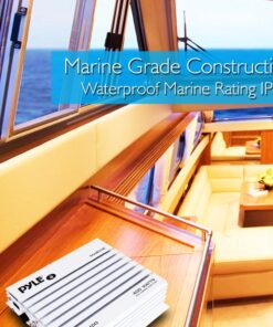 Pyle Hydra Marine Amplifier - Upgraded Elite Series 400 Watt 4 Channel Audio Amplifier - Waterproof, Dual MOSFET Power Supply, GAIN Level Controls, RCA Stereo Input & LED Indicator (PLMRA400) 23 71FUmVGGzL