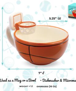 Alternative view of MAX'IS Creations The Mug with a Hoop Novelty Coffee Hot Cocoa Mug Cereal Bowl Basketball Mini Hoop Accessories Funny Christmas White Elephant Gift for Kids Boys 8-12 12-16 Coach Girls
